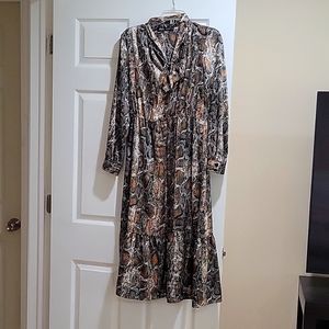 Zara long sleeve maxi dress